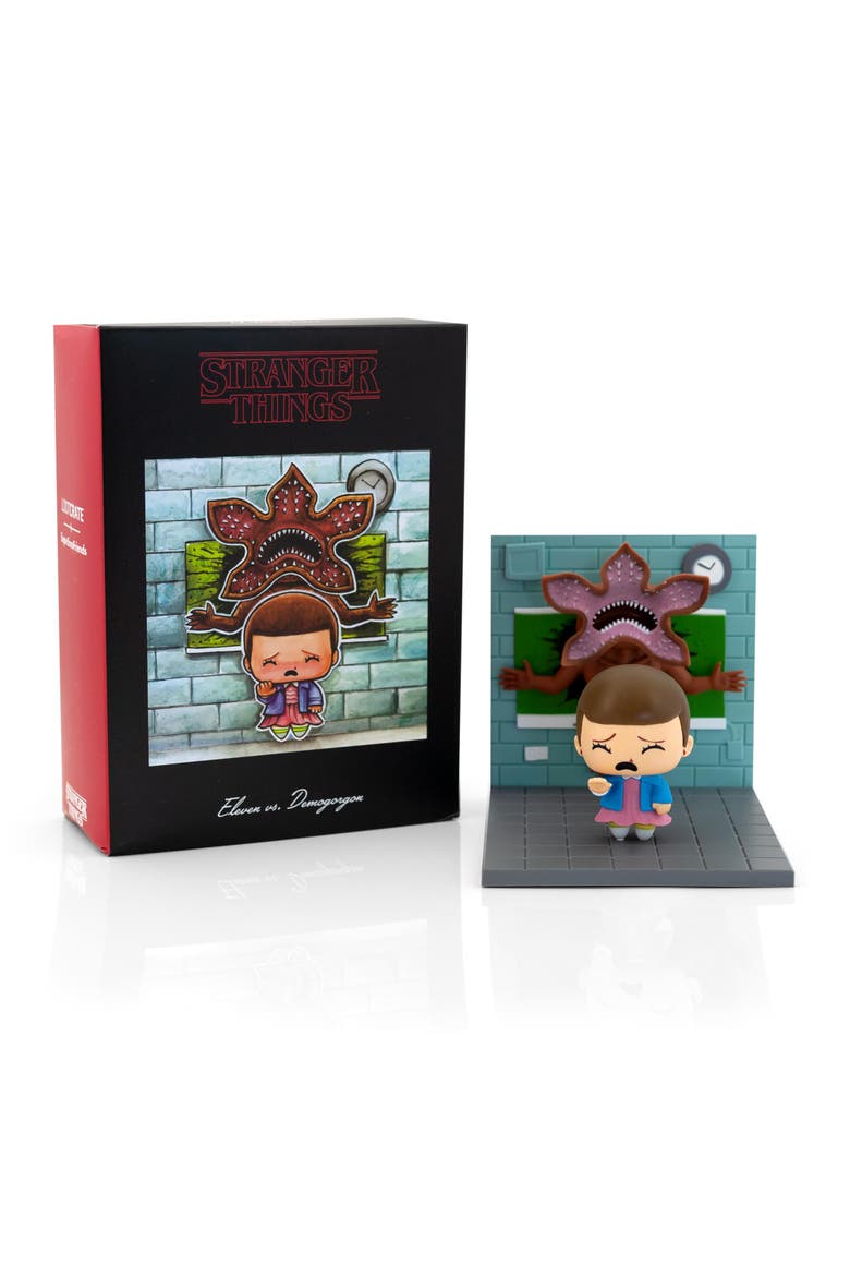 Stranger Things Eleven Vs. Demogorgon Exclusive Diorama | SuperEmoFriends Design, Alternate, color, Multi-Color