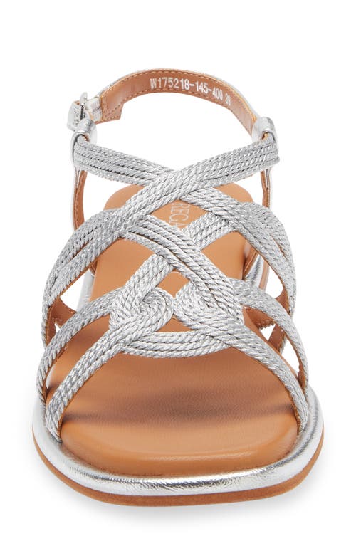 Regarde Le Ciel Elma Ankle Strap Sandal In String/antique Silver
