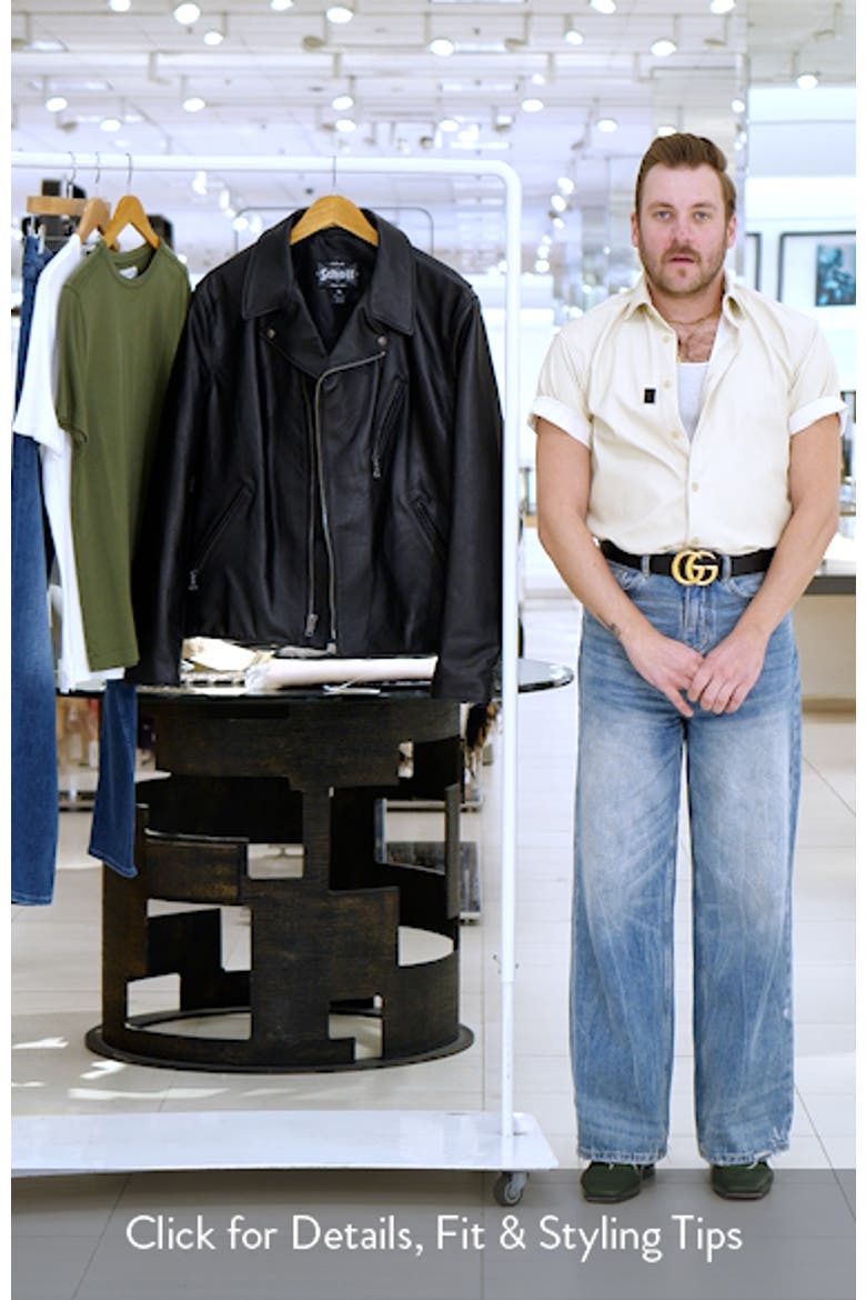 Waxy Cowhide Leather Moto Jacket video