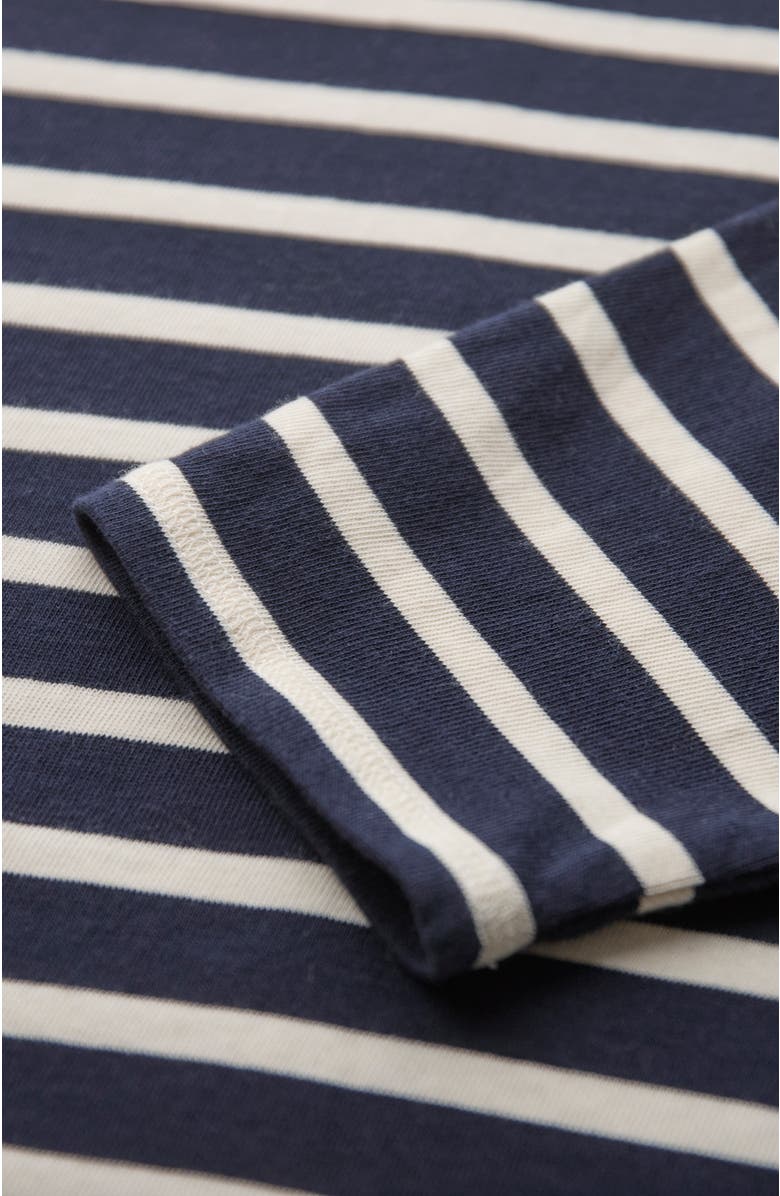 Celtic & Co. Striped Knee Length Jersey Dress, Alternate, color, Navy / Chalk