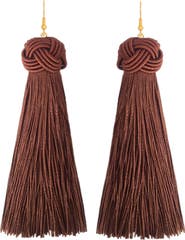 Petit Moments Knotted Fringe Drop Earrings