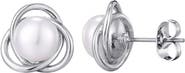 Adornia Knotted Freshwater Pearl Stud Earrings