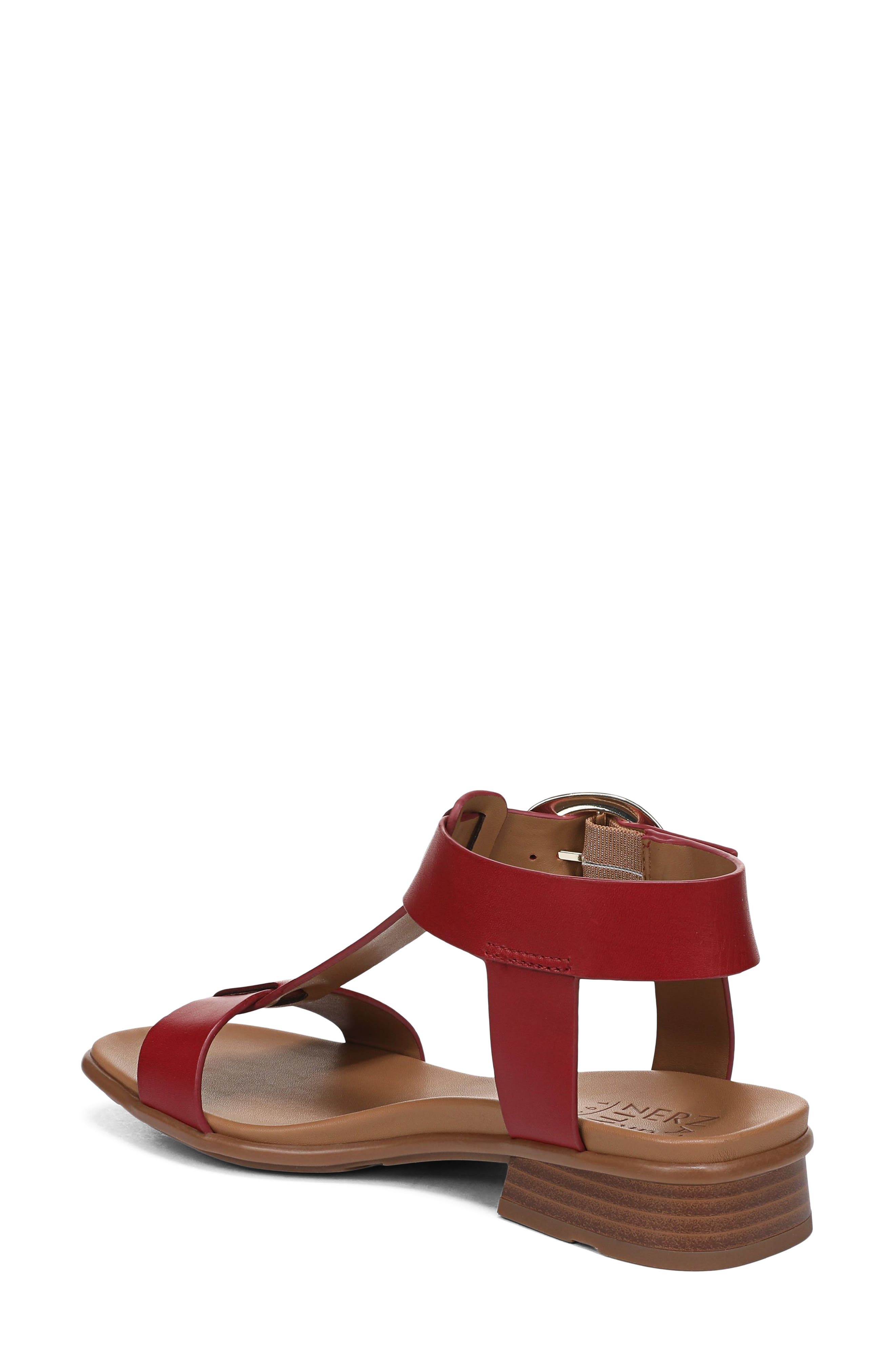 Naturalizer Brandy Ankle Strap Sandal, Alternate, color, Hearts Flame Red