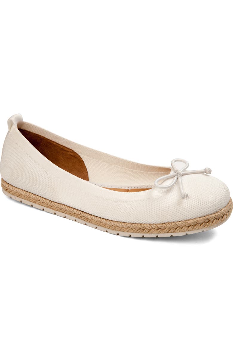 Me Too Kenzie Espadrille Flat, Main, color, White Mesh
