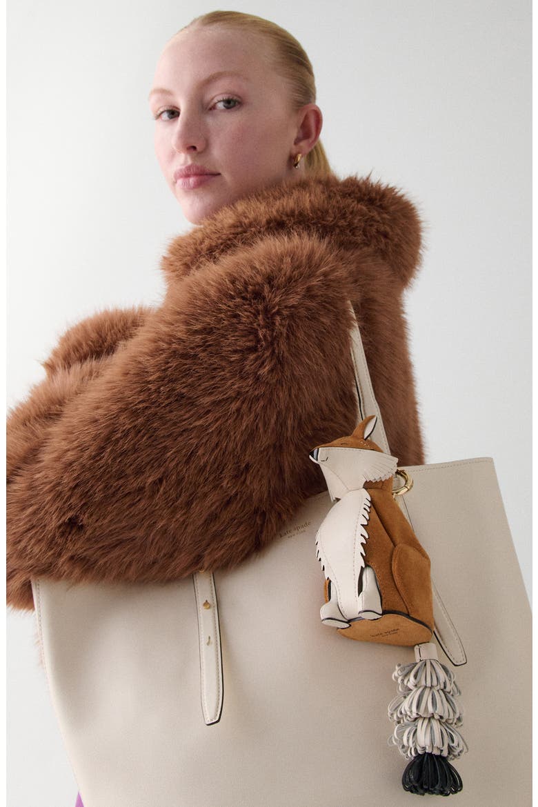 Kate Spade New York critters suede ginger fox coin purse (Women