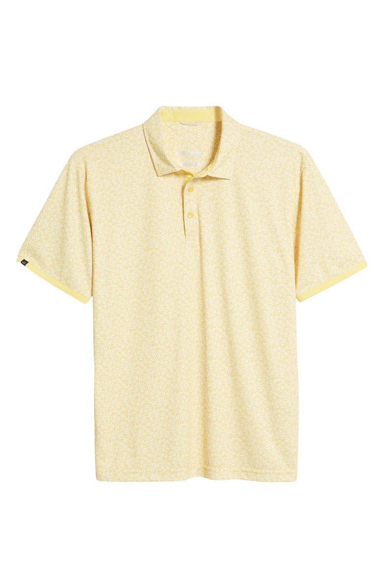Swannies Fore Scatter Print Golf Polo, Alternate, color, Lemon