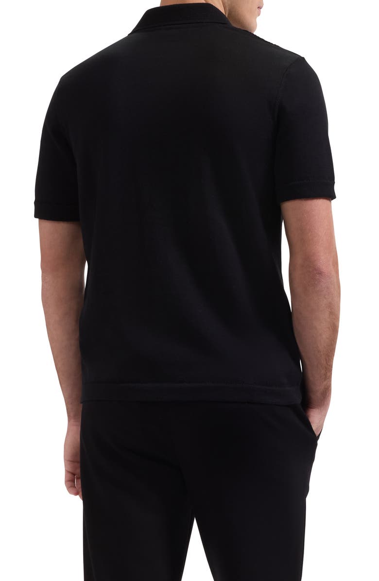 Bugatchi Short Sleeve Cardigan, Alternate, color, Black