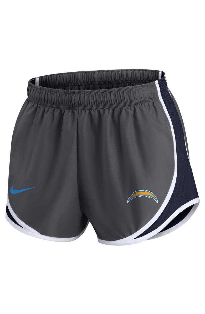 Nike Women's Nike Charcoal Los Angeles Chargers Logo Performance Tempo Shorts, Alternate, color, Charcoal