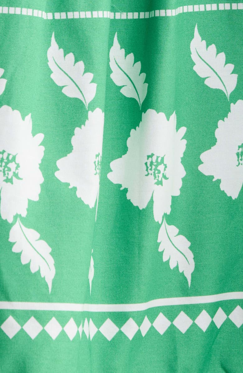 SUGARLIPS Wave Trimmed Print Maxi Skirt, Alternate, color, Green-White