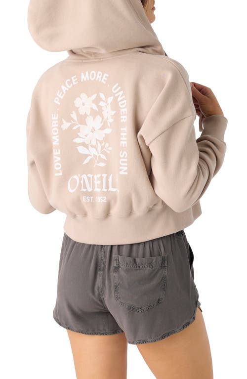 O'neill Darcie Graphic Zip-up Crop Hoodie