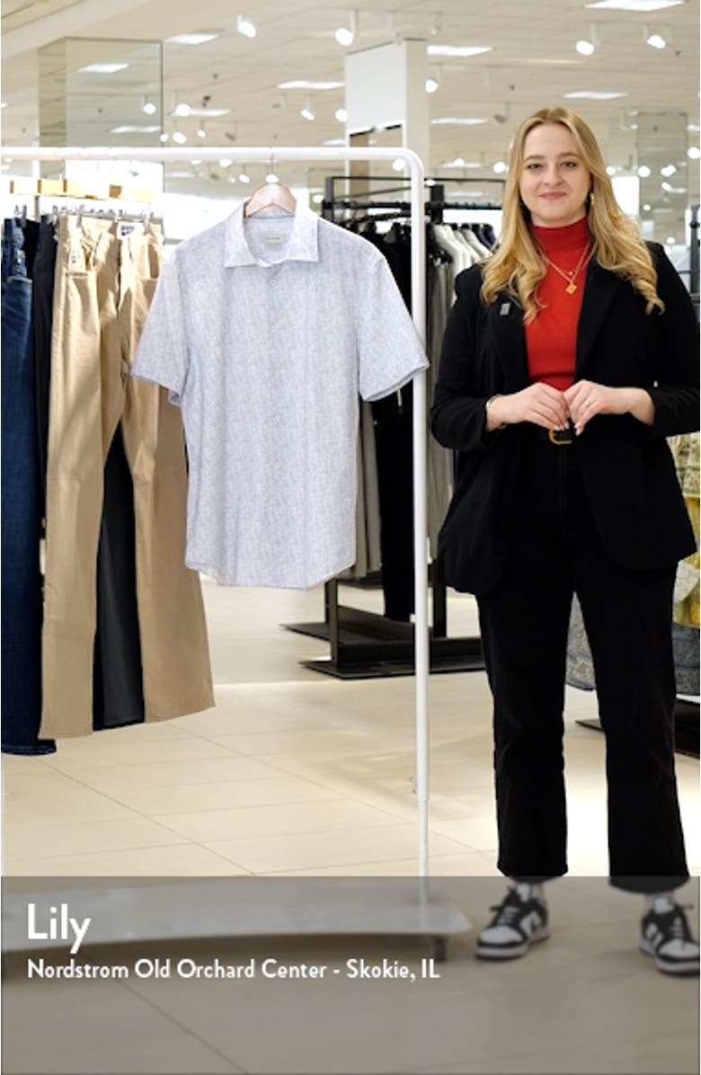 Miles OoohCotton<sup
®</sup
Abstract Short Sleeve Button-Up Shirt, sales video thumbnail