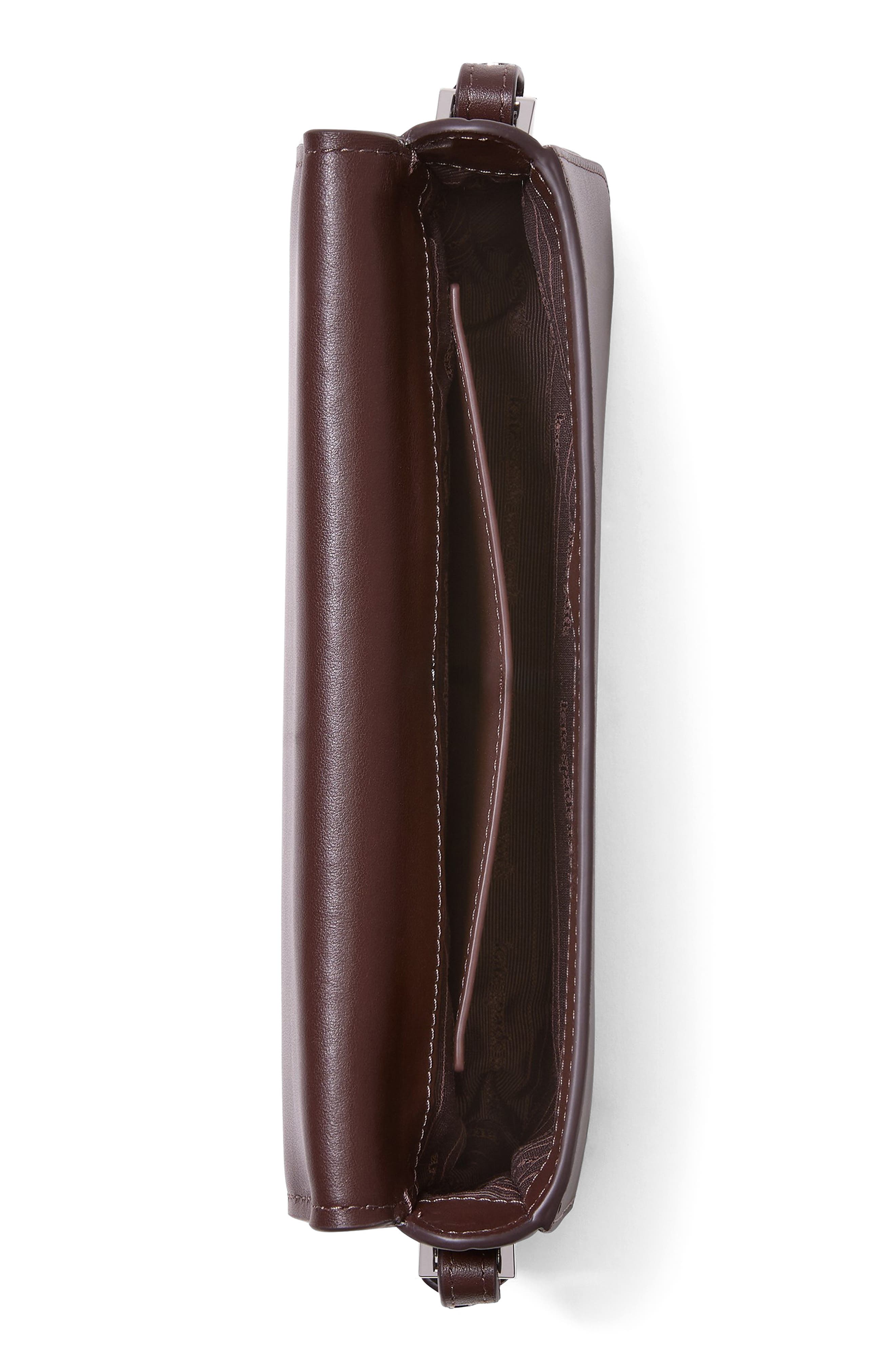 Kate Spade New York small liv leather east/west shoulder bag, Alternate, color, Hot Fudge