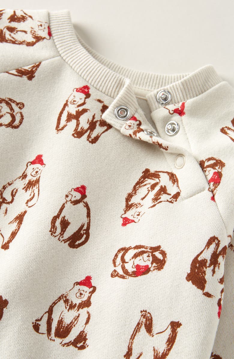 Tucker + Tate Printed Cotton Blend Romper, Alternate, color, Grey Moonbeam Bear Sketches