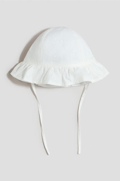 Broderie Anglaise Cotton Sun Hat