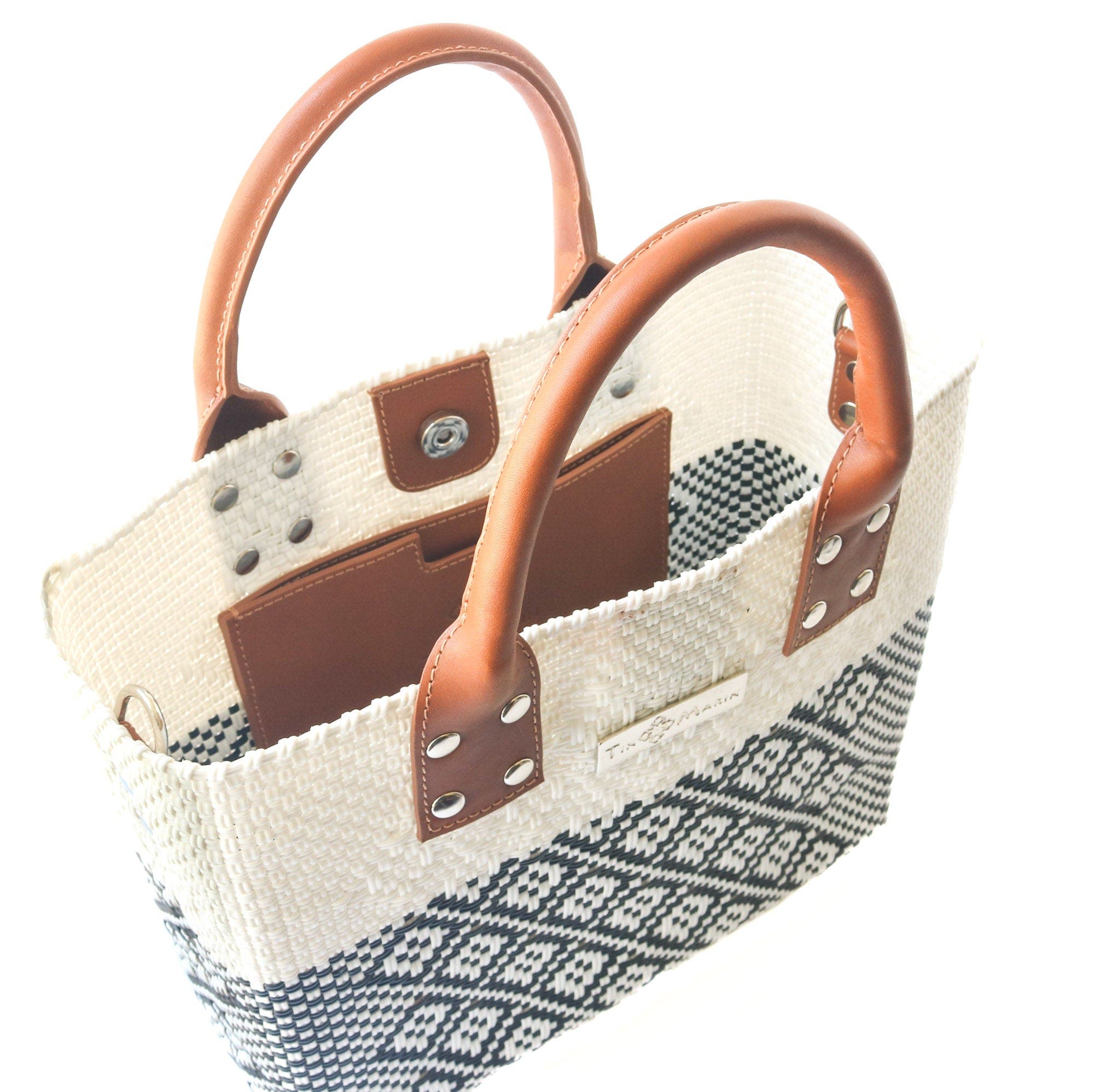 White Large Woven Crossbody Bag, Alternate, color, Tan Leather Straps