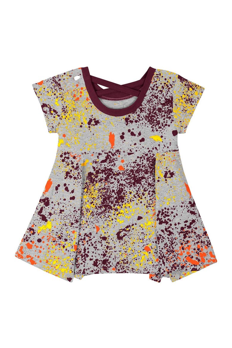 Girls Infant Colosseum Gray Virginia Tech Hokies Sweet Pea Dress, Alternate, color, Gray