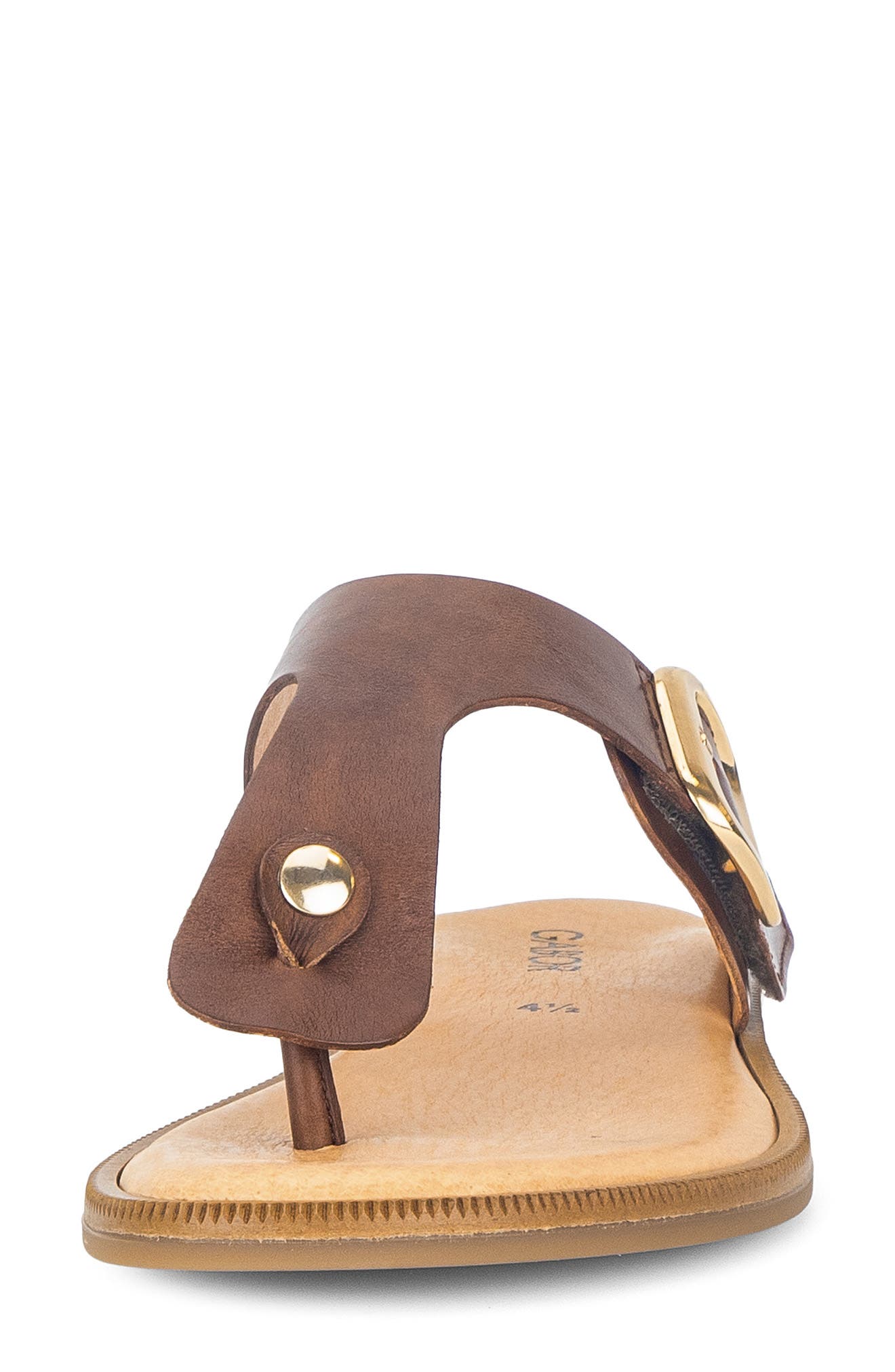 Gabor Studded Flip Flop, Alternate, color, Camel