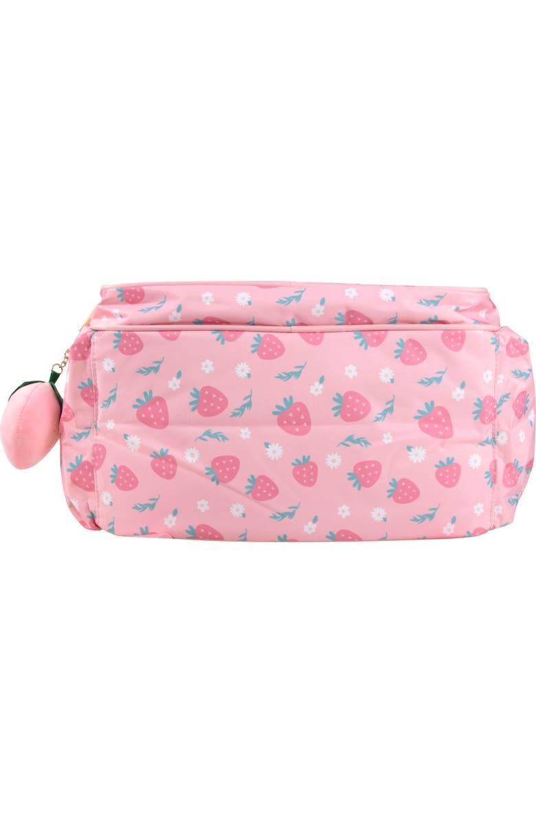 Jessica Simpson Strawberry Print Nylon Backpack, Alternate, color, Pink