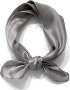 SILKSILKY Pure Silk Solid Color Square Scarf