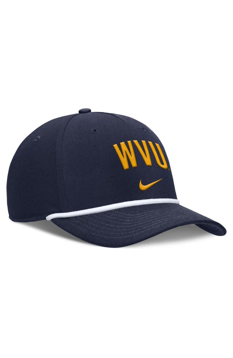 Nike Men's Nike Navy West Virginia Mountaineers Rise Campus Adjustable Hat, Alternate, color, Navy