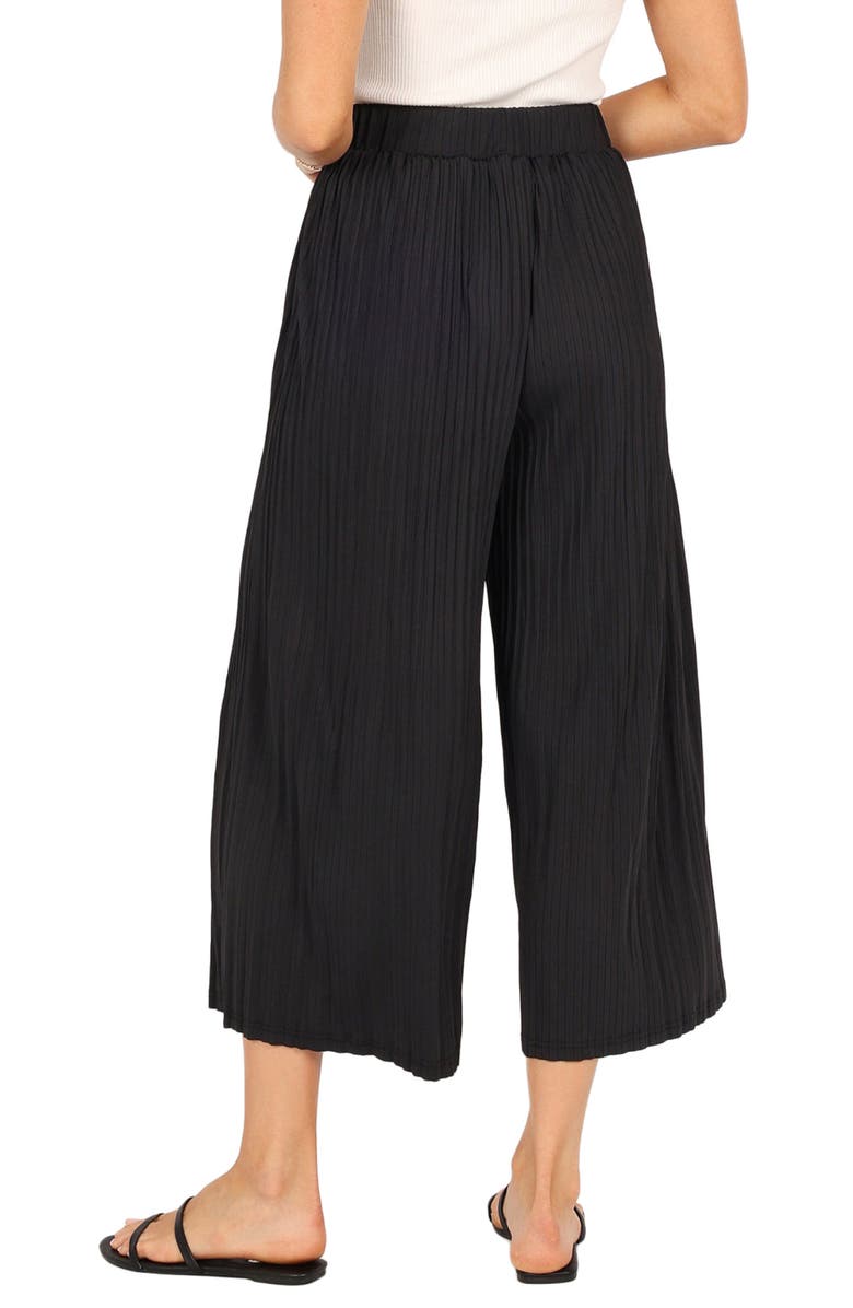 Petal & Pup Cher High Waist Pleat Wide Leg Pants, Alternate, color, Black