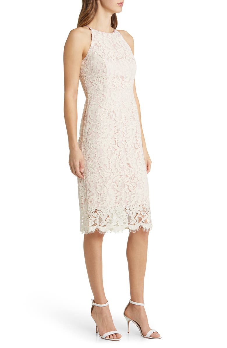 Eliza J Lace Sheath Dress, Alternate, color, 