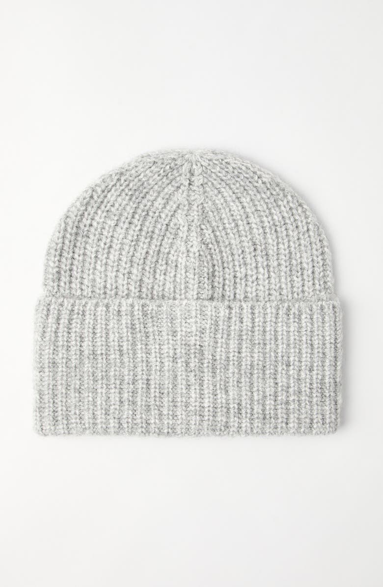 Brunello Cucinelli Rib knit beanie, Alternate, color, Light Grey