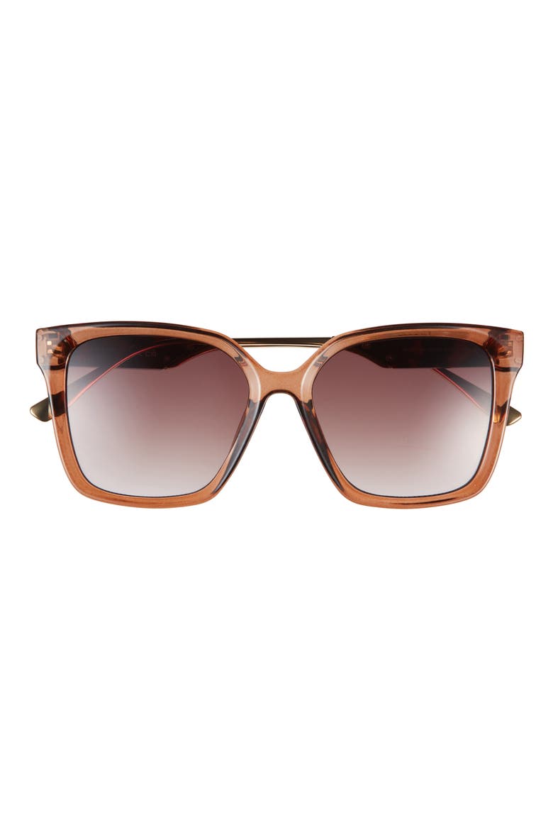 112mm Gradient Square Sunglasses, Main, color, BROWN TORTOISE