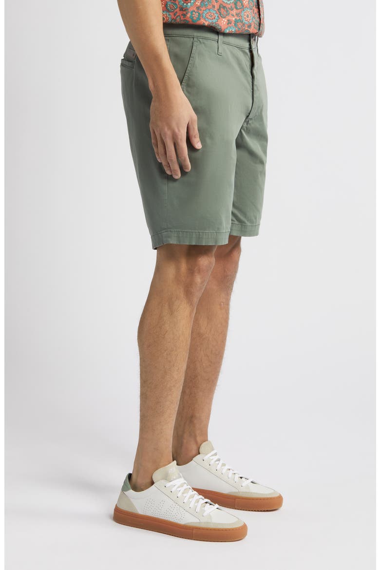 Wanderer 8.5-Inch Stretch Cotton Chino Shorts, Alternate, color, GREEN MEADOWS