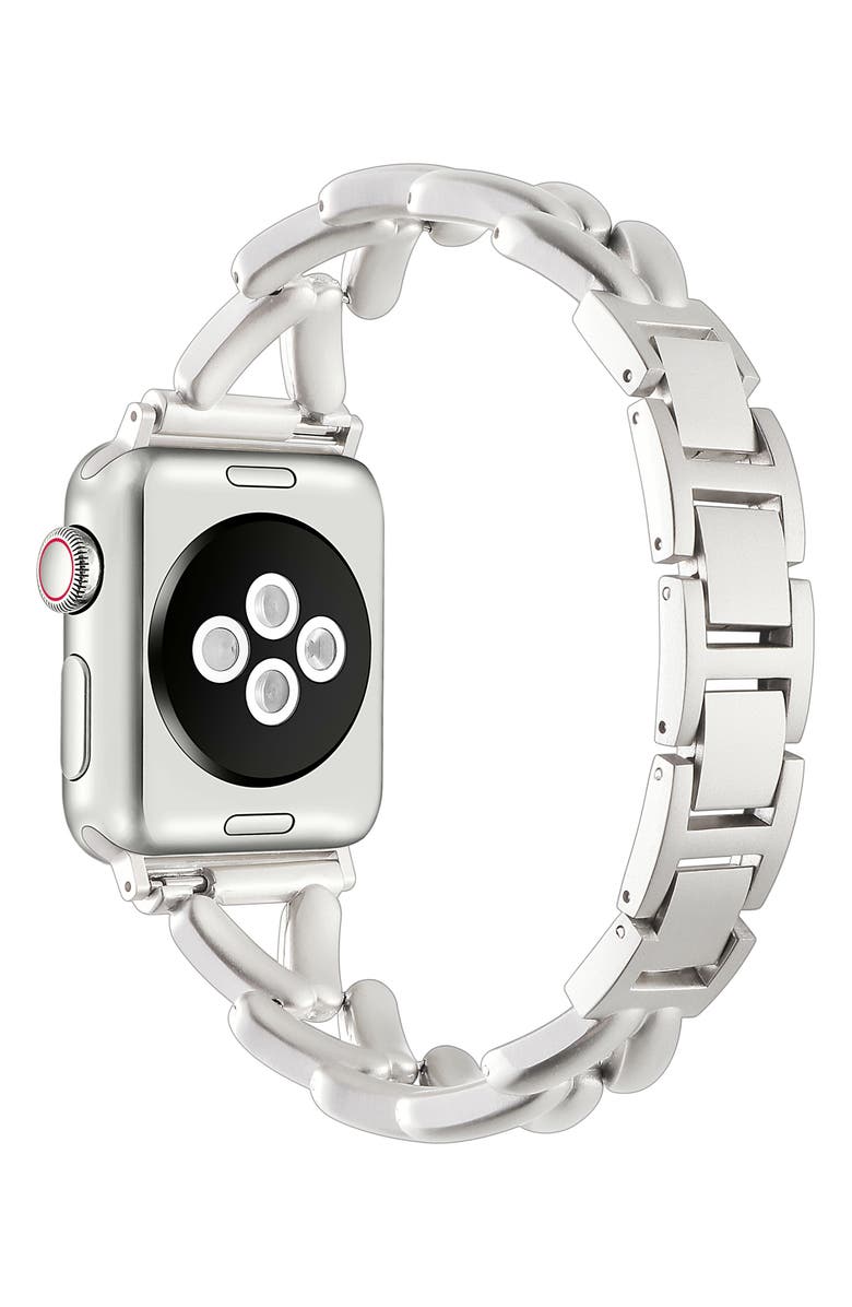 The Posh Tech Caroline Apple Watch<sup>®</sup> Watchband, Alternate, color, Starburst Silver