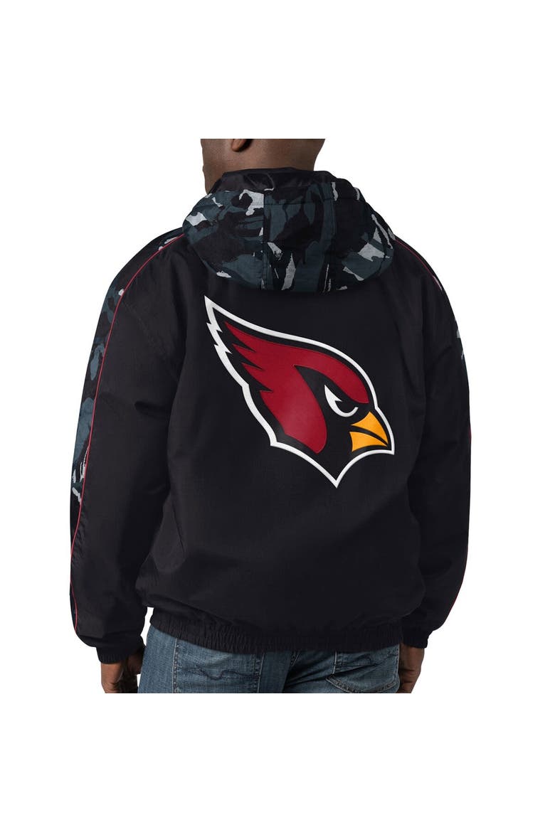 Men's Starter Black Arizona Cardinals Thursday Night Gridiron Full-Zip Hoodie, Alternate, color, Black