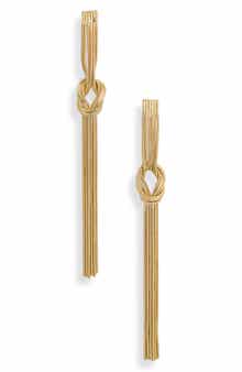 EYE CANDY LOS ANGELES Belinda Knot Fringe Drop Earrings
