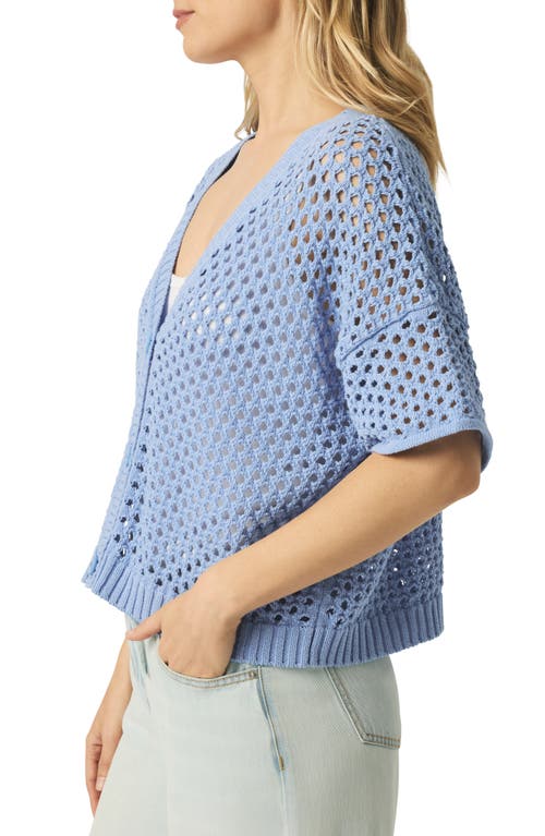 Splendid Nova Short Sleeve Cotton Pointelle Cardigan