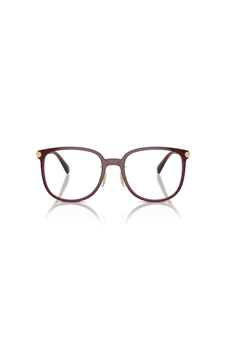 54mm Square optical glasses, Alternate, color, Red