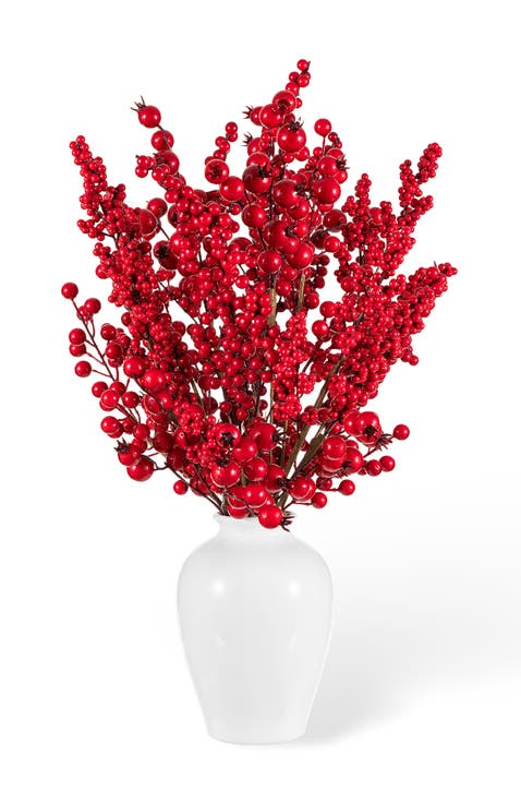 24"H Christmas Berry Vase Centerpiece
