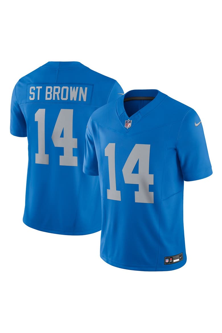 Men's Nike Amon-Ra St. Brown Blue Detroit Lions Vapor F.U.S.E. Alternate Limited Jersey, Main, color, Blue
