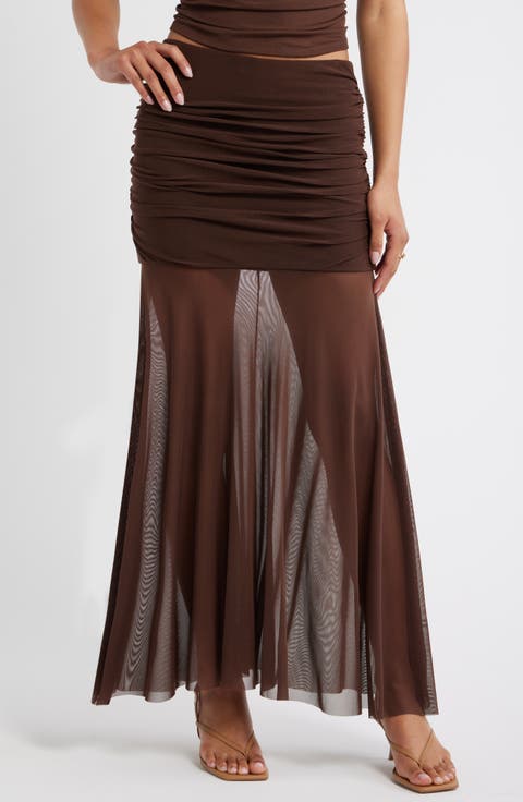 Mesh Maxi Skirt