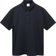 MANGO Relaxed Fit Cotton Blend Polo