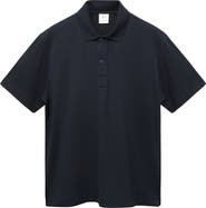 MANGO Relaxed Fit Cotton Blend Polo