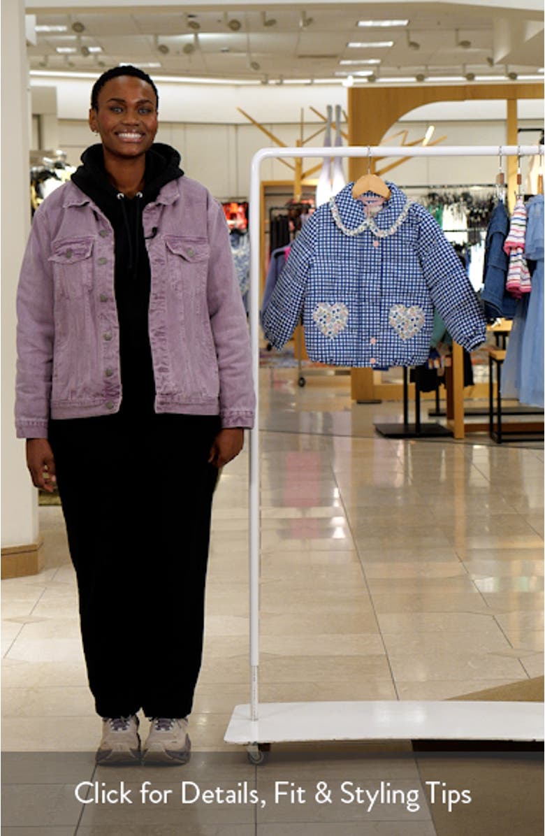 Kids' Padded Gingham Jacket, sales video thumbnail