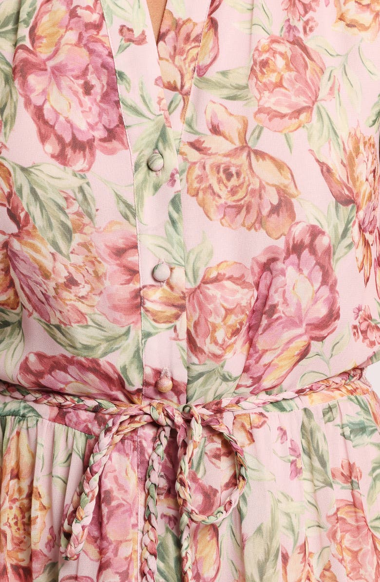 Petal & Pup Elba Floral Long Sleeve Minidress, Alternate, color, Veiled Floral