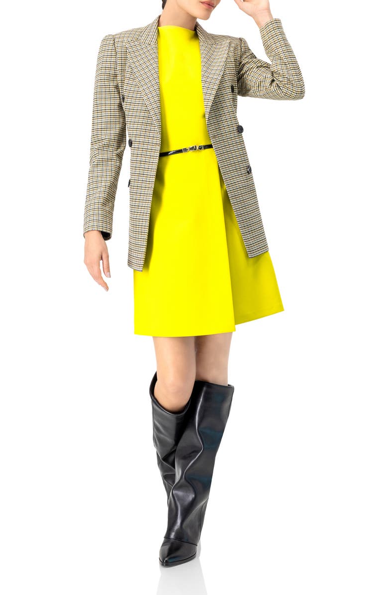 IVONNE Double-Breasted Checkered Blazer, Alternate, color, Multicolor