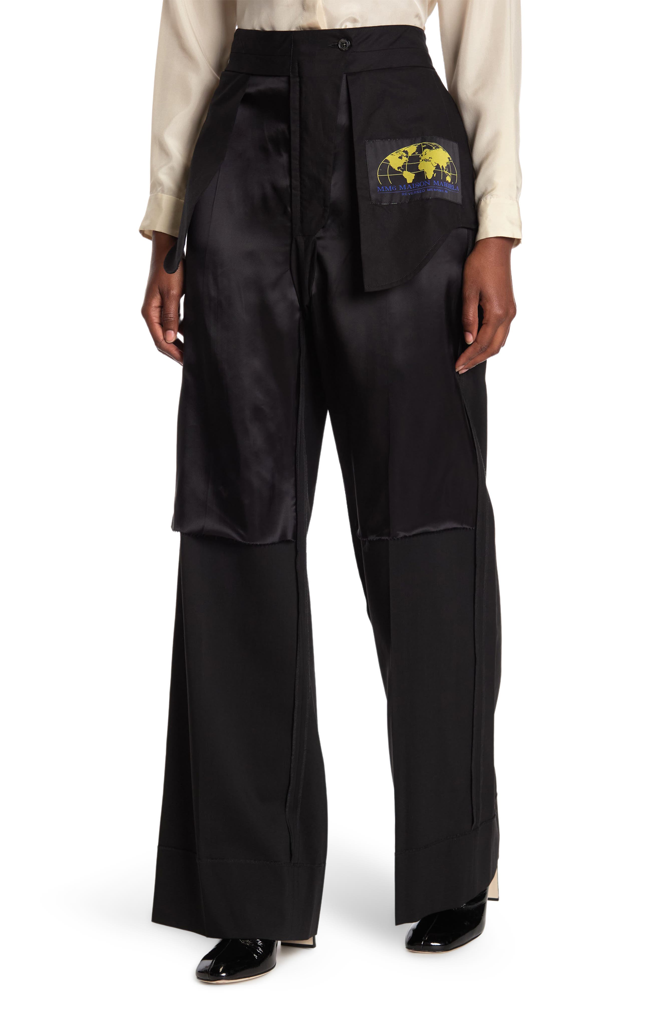 Maison Margiela High Waisted Wide Leg Pants (Women) | Nordstromrack