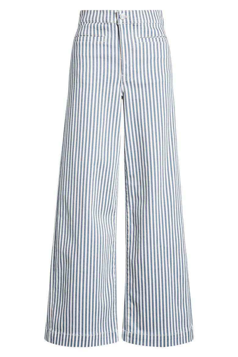 Tailored Wide Leg Pants, Alternate, color, SEAPORT STRIPE