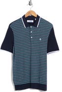Original Penguin Geometric Jacquard Cotton Sweater Polo