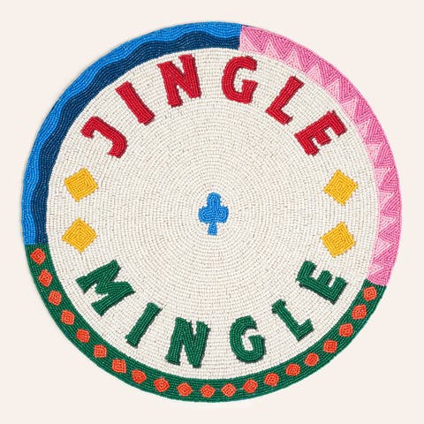 Dadri Beadded Placemat Jingle 14 In