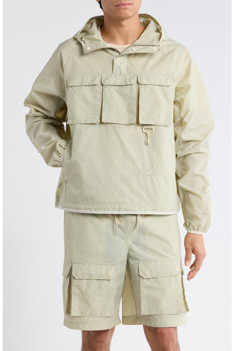 Tahoe Water Repellent Nylon Ripstop Hooded Anorak, Main, color, SULPHUR