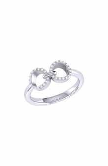 LuvMyJewelry Home Binoculars Diamond Ring - 0.08ct.