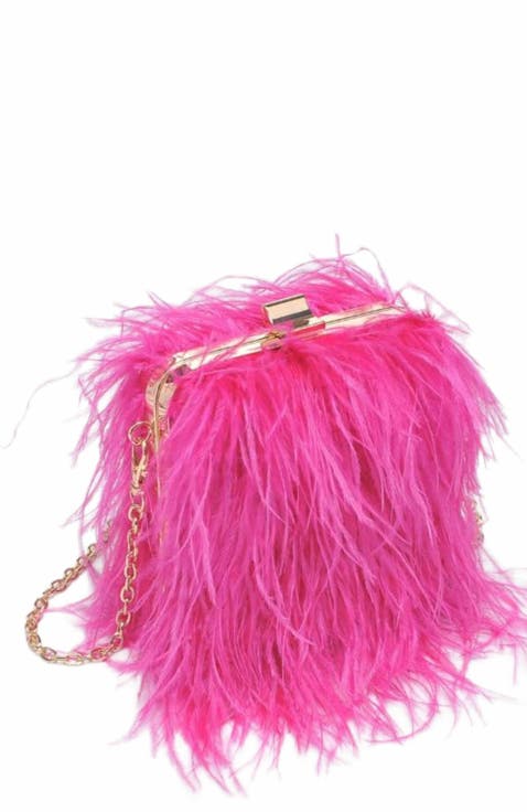 Feathered Flair Evening Bag