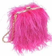 MODA LUXE Feathered Flair Evening Bag